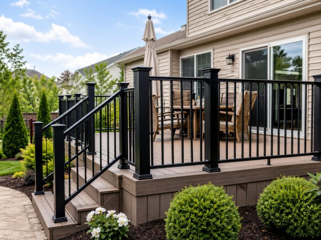 aluminum railings NJ deck railing design