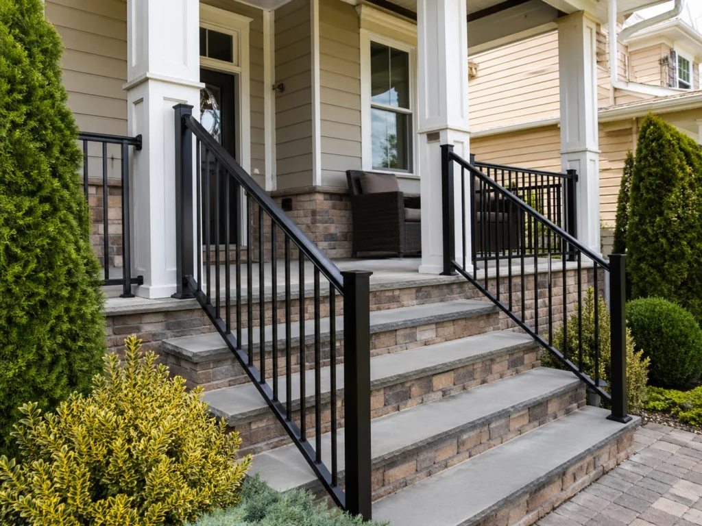 aluminum railings NJ porch installation