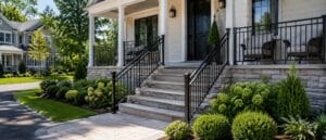 Custom railing installation for homes and properties in New Jersey.