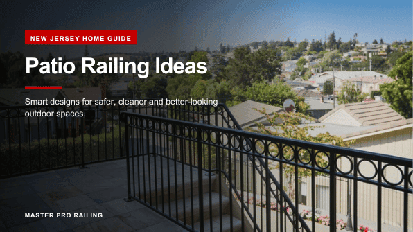 Patio railing ideas for a New Jersey home with custom black aluminum railings